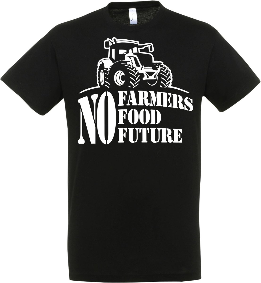 T-shirt No Farmer No Food No Future | Boerenprotest | Ik ben trots op de boer | Zwart | maat 4XL